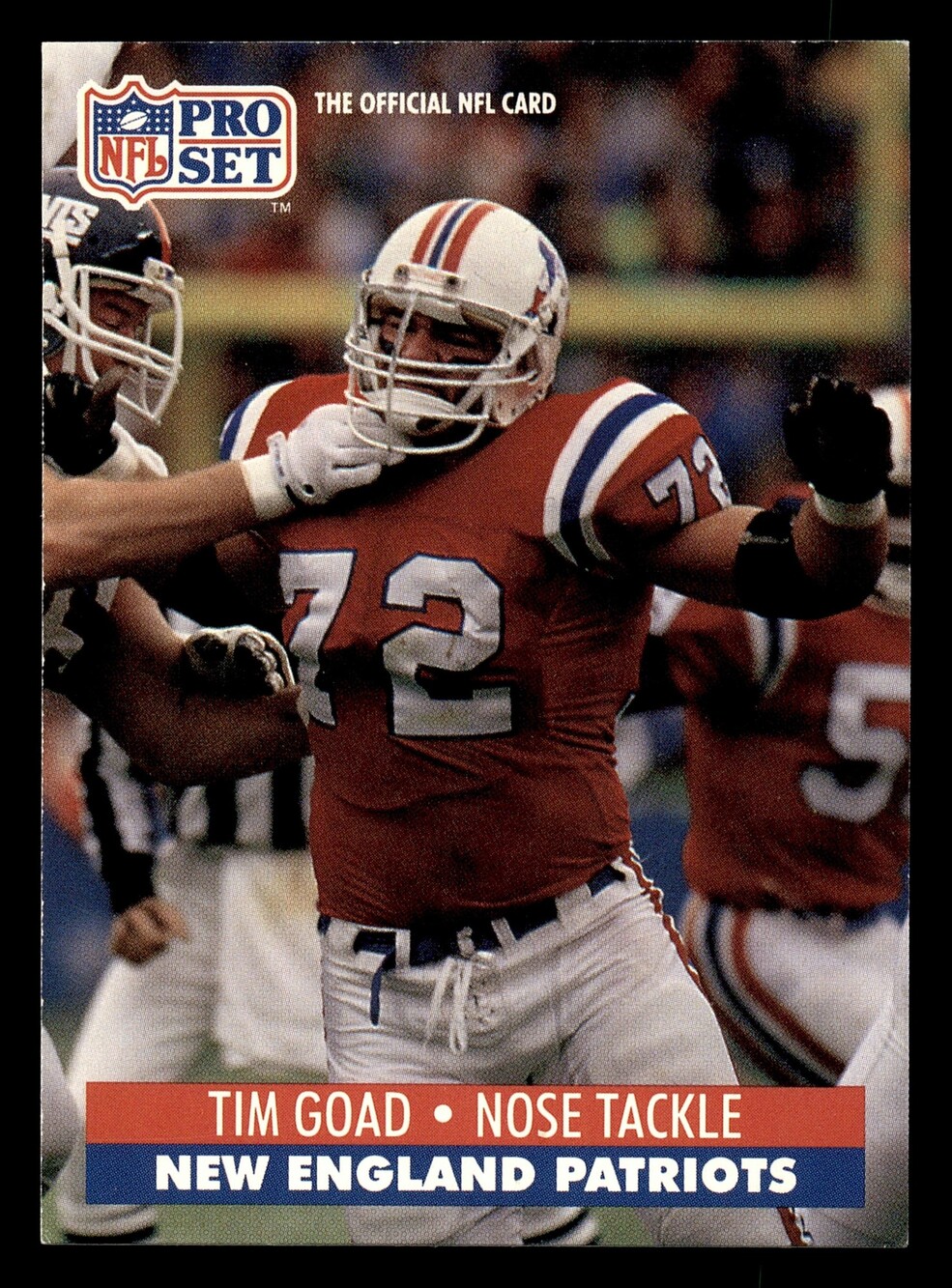 1991 Pro Set #580 Tim Goad Football Card New England Patriots